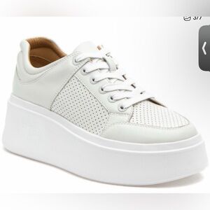 J Slides White Platform genuine leather Sneakers